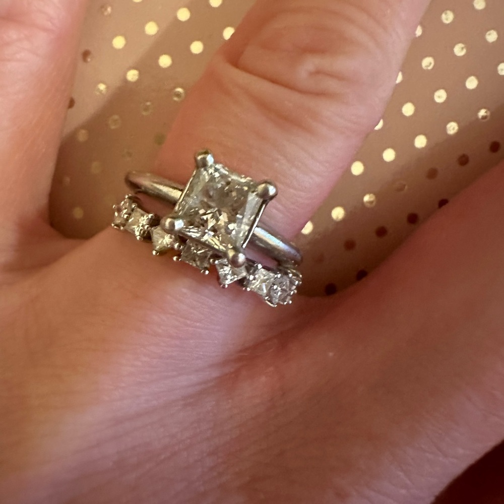 Millie Ryan Princess Cut Single Row Ring - Picture 5 of 6